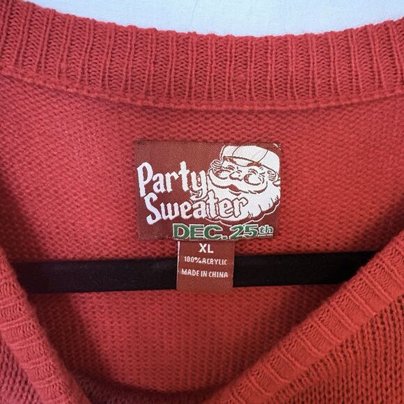 Party Sweater Dec 25th Gingerbread Man Ugly Christmas Sweater Size XL - Picture 4 of 5